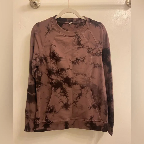 lululemon athletica Sweaters - Lululemon Scuba Crew Shibori Purple Size 10